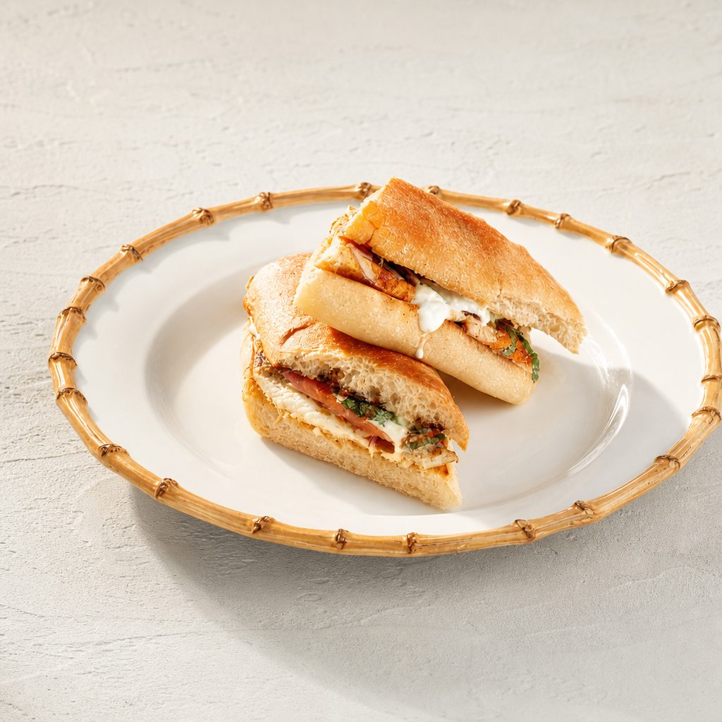 Double Chicken Bruschetta Sandwich.